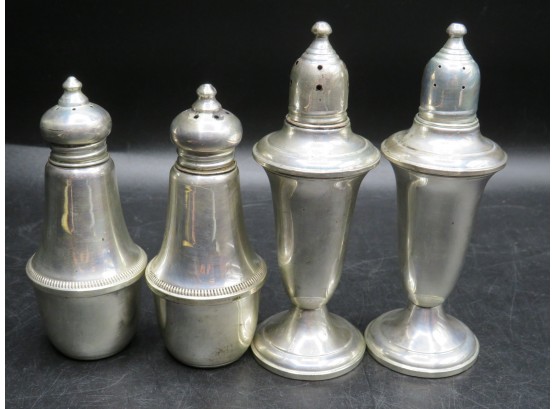 Sterling Silver Salt & Pepper Shakers - 2 Pairs (4 Total)