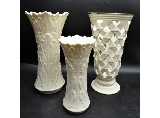 Lenox Vases - Assorted Set Of 3