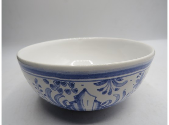 Ficler Hand Painted Blue/white Bowl