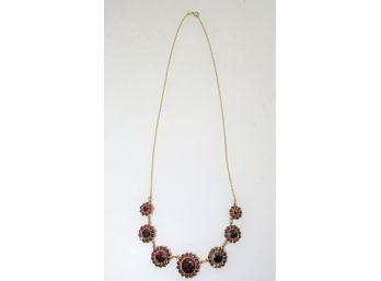 Costume Jewelry Red Stone Necklace