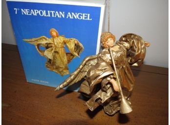 Santa's World Paper Mache Neapolitan Angel Ornament In Original Box