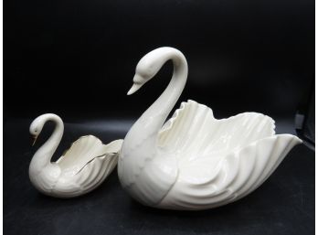 Lenox Swan Dishes - Set Of 2