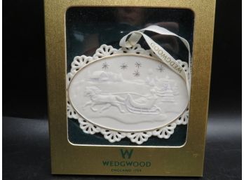 Wedgwood 'season's Greetings From Across The Miles' Porcelain Ornament - In Original Box