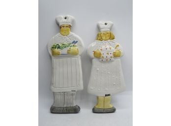Robca Man & Woman Chef Ceramic Wall Decor - Set Of 2