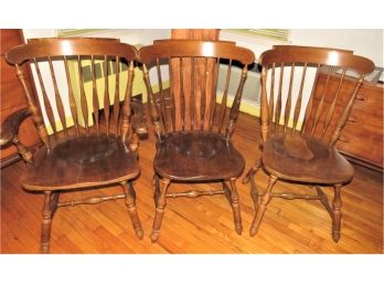 Heywood Wakefield Wood Chairs - Set Of 3
