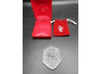 Waterford Crystal 1989 Ornament In Original Box With Pouch