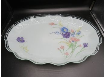 'new Fancy Craft Glass/ Evita-3' Fancy Glass Plate - In Original Box