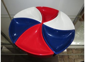 Hoeger Red, White & Blue 6-sections Serving Dishes