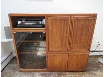 Wood Entertainment Storage Cabinet