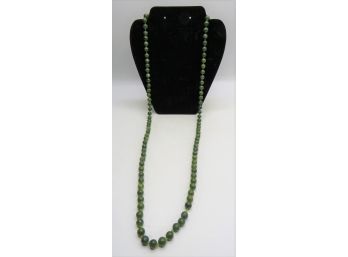 Jade Beaded Necklace/40'L
