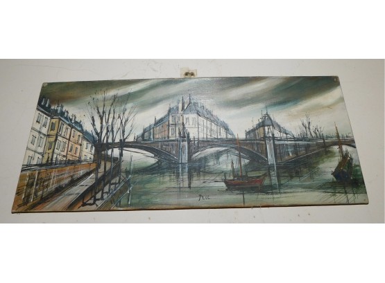 Original Oil On Canvas Art -cityscape -  Artist Signed Paul