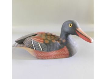 Hand Painted Wooden Duck Decor - Made In China
