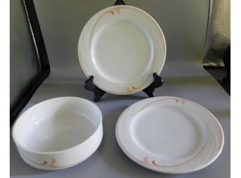 Schonwald China Bowl And Plate Set - 3 Pieces Total - Made In Germany