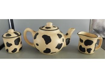 Baum Bros Style-eyes Animal Prints Pattern Teapot Set - 3 Pieces Total