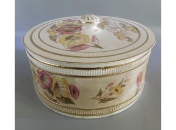S.F And Co Porcelain Floral Pattern Bowl With Lid