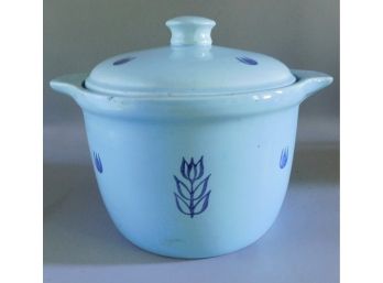 Ceramic Glaze Floral Pattern Bowl With Lid