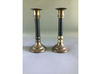 Gatco Solid Brass Candlestick Holders - 2 Total
