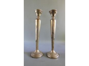 Weighted Sterling Silver Weighted Candlestick Holders - Set Of 2