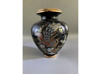 Adis Asian Inspired Porcelain 24KT Gold Trim Vase