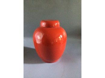 Red Ceramic Glaze Ginger Jar - Artist Signed Numbered 79138