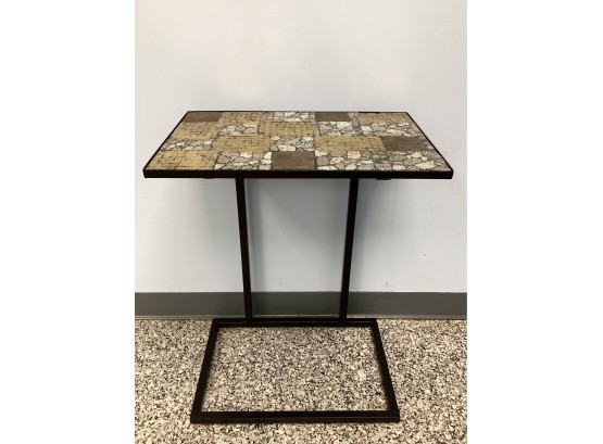 Pier 1 Imports Metal Tray Table With Mosaic Glass Top