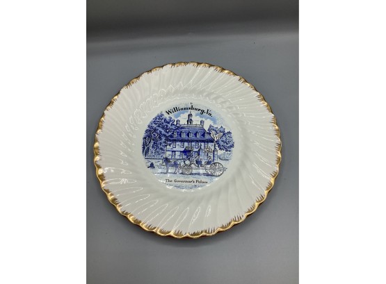 Sheffield 'williamsburg VA, The Governer's Palace' Bone White Decorative Plate