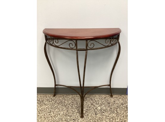 Metal Base Accent Wall Table