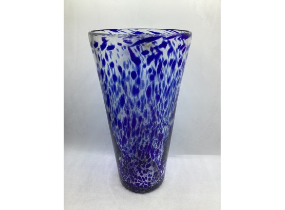 Blue/clear Glass Vase