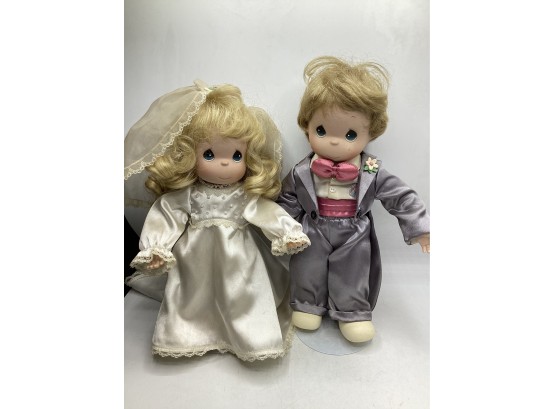 Precious Moments Bride & Groom Dolls - Set Of 2
