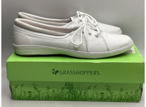 Grasshoppers Bustle White Canvas Women's Sneakers - Size 9 - In Box