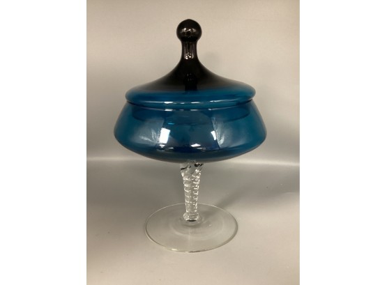 Blue Glass Apothecary Jar