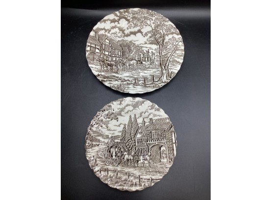 Royal Mail Fine Staffordshire Ironstone Plates - Set Of 2