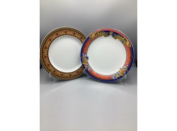 Rosenthal  Versace Primavera & Medusa Plates, Set Of Two