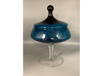 Blue Glass Apothecary Jar