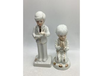 TOMA Porcelain 'praying Girl' & 'first Communion' Figurines - Set Of 2