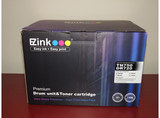 EZink Laser Toner Cartridge & Drum Unit TN750/DR720 In Original Box