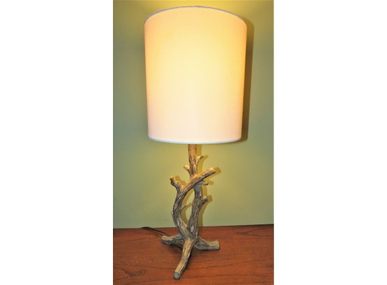 Tree Branch Style Resin Table Lamp With Shade