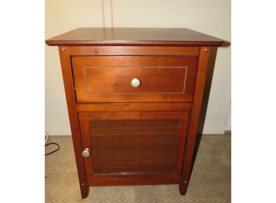 Side Table, Cabinet With 1 Door, 1 Drawer