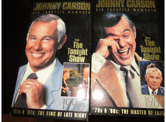 Johnny Carson His Favorite Moments From The Tonight Show VHS Tapes - Set Of 2
