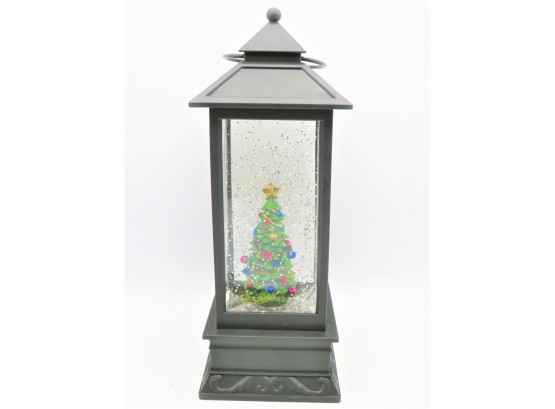 Square Lantern, Lighted, Tree Snow Globe