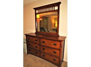 Dresser With 6 Drawers & Mirror