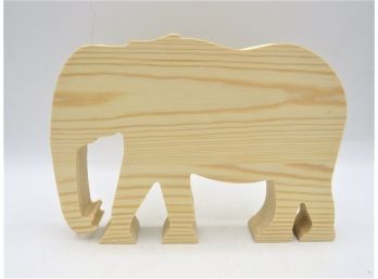 Wood Elephant Table Decor