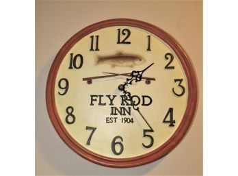 Fly Rod Inn Est. 1904 Wall Clock