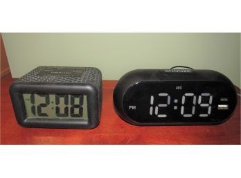 Timelink & YORTOT Alarm Table Clocks - Set Of 2