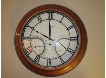 Front Gate Wall  Clock Temperature/humidity