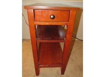 Side Table With 1 Drawer & 2 Lower Shelves