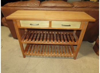 Sofa Table With 2 Shelves & 2 Drawers