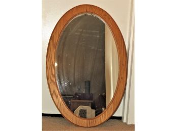 Leigh Bath Cabinets Oval Wood Framed Wall Mirror