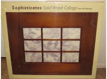 Sophisticates Solid Wood Collage 9 (4x6) Openings - New