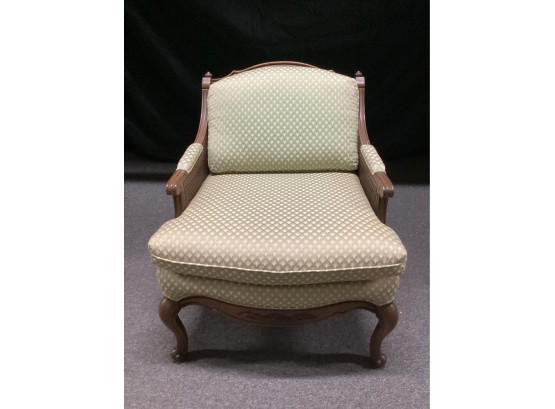 Green Fabric Upholstered Armchair